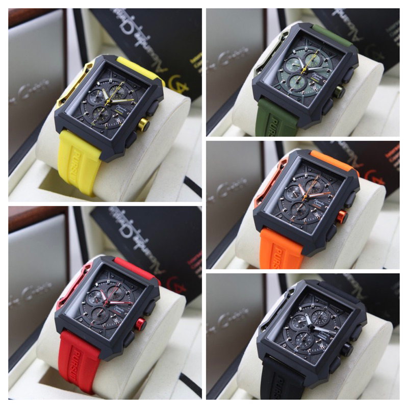 jam tangan pria alexander cristie ac6601 original kotak ruber