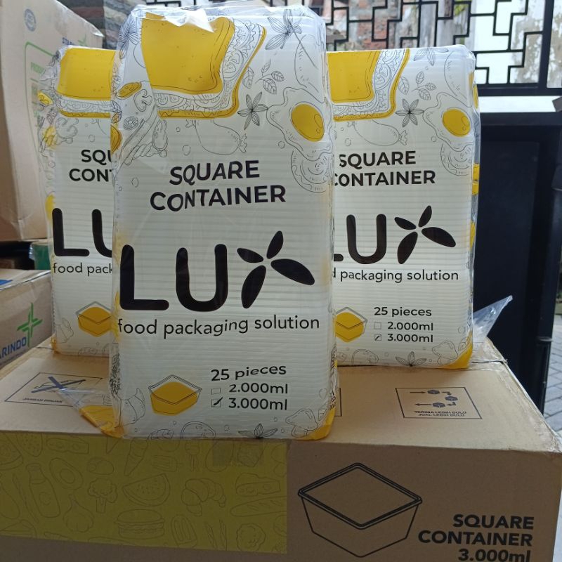 

Thinwall Persegi Lux 3000 ML / Kotak Makan Plastik