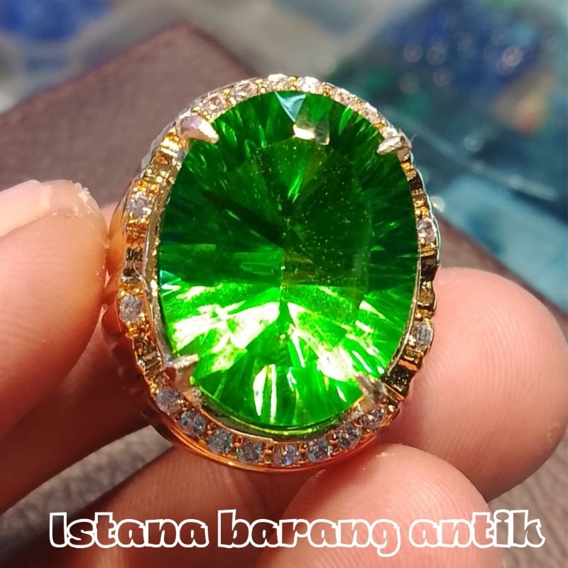 CINCIN BATU MOLDAVITE  JUMBO ASLI NATURAL