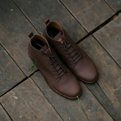 Eleanor Dark Brown | Sepatu Boots Pria Casual Shoes Chukka Boot Footwear Jumbo Big Size 45-49 Besar | FORIND x Footstep