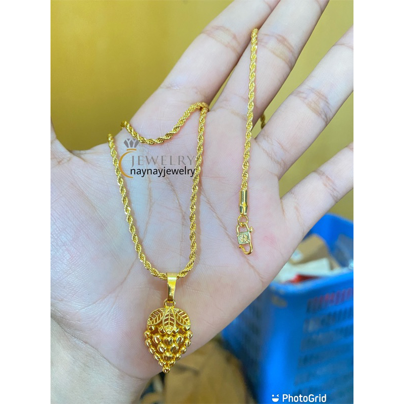 Kalung Tambang Anggur Sedang 45cm/ Warna 24K