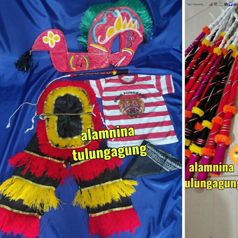 setelan kaos reog ponorogo kuda lumping cambuk udeng jawa embong