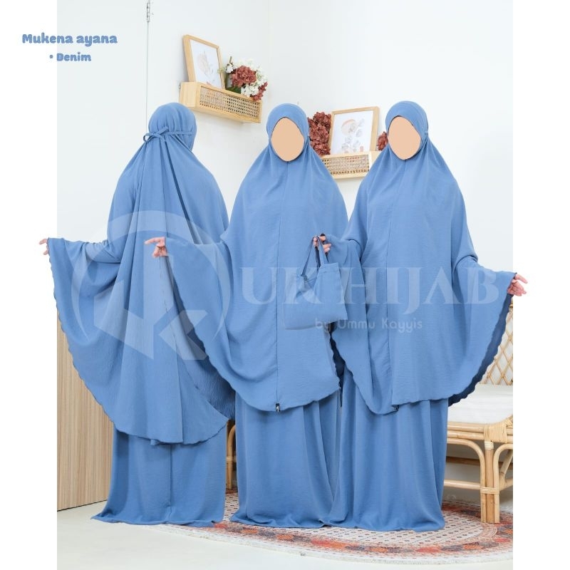 MUKENA AYANA BY UKHIJAB / MUKENA DEWASA CRINKLE AIRFLOW / MUKENA JUMBO