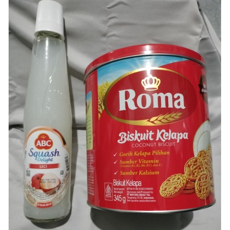 

BISKUIT ROMA KELAPA + ABC SQUASH LECI ( FREE KANTONG BELANJA)