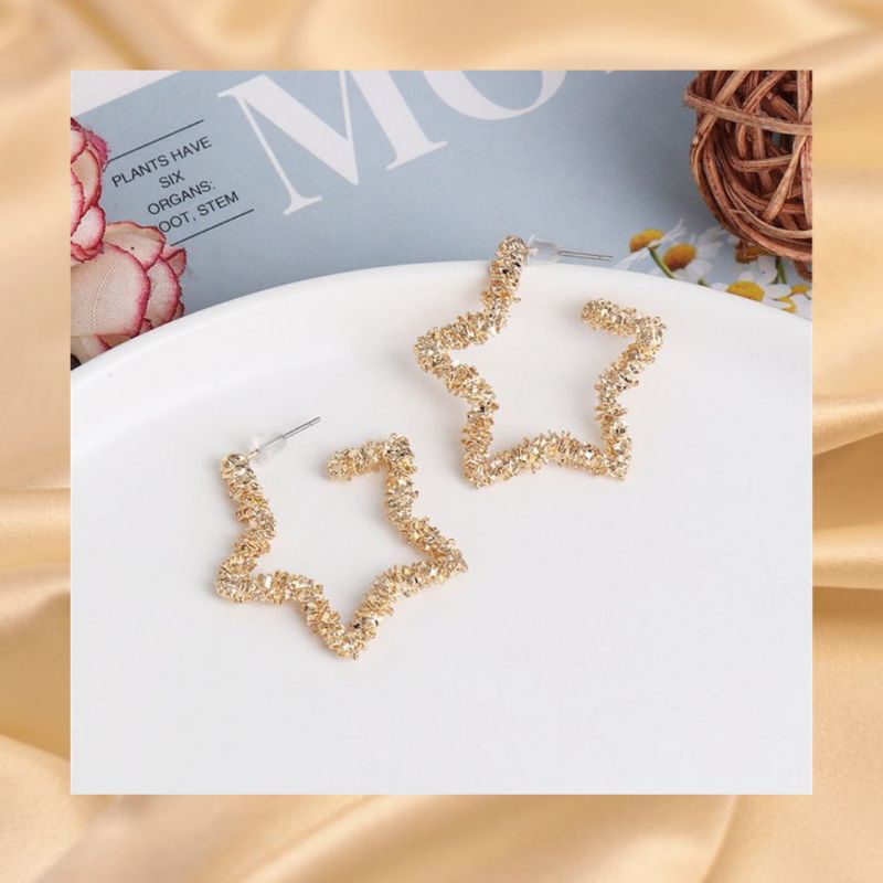 Anting bintang emas ellegant