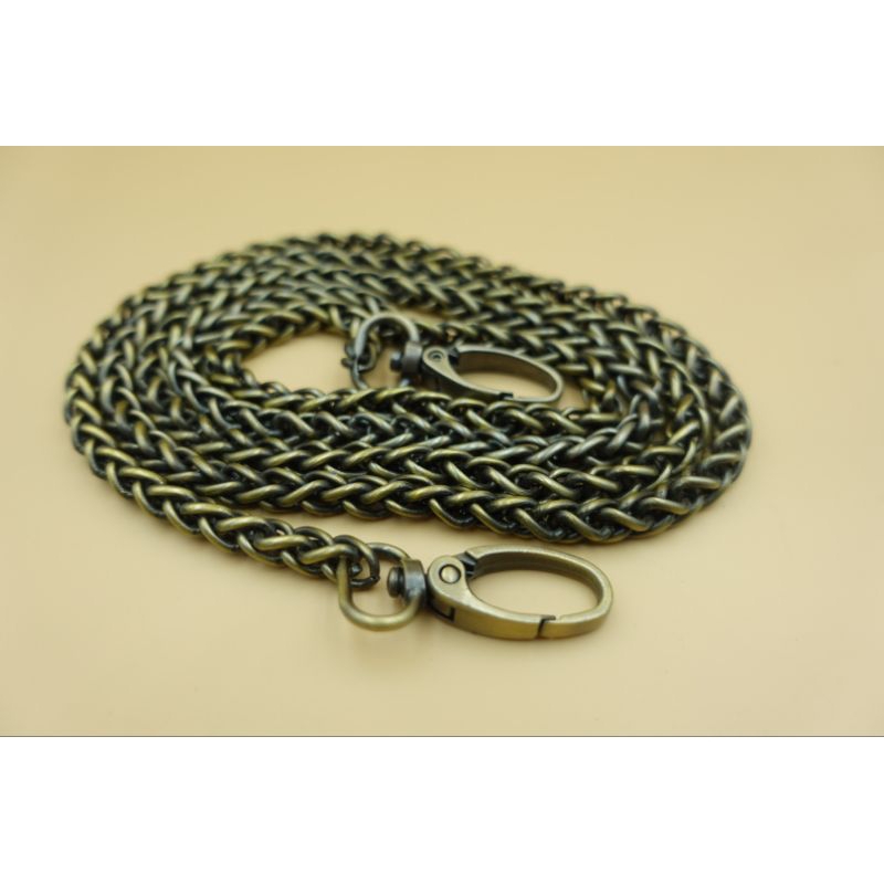 SET RANTAI TAS ANTIQUE GOLD BRASS DOUBLE CHAIN TEBAL IMPORT