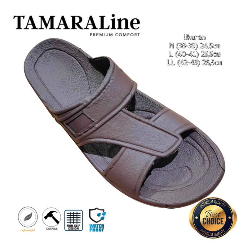 Sandal Selop Slide Slip on Karet Pria Wanita Unisex Dewasa / Remaja - TAMARALINE 30 / Bahan Premium Lentur Empuk Ringan Kuat Anti Slip Anti Air / Model Sandal Casual Santai Rumah Hotel Outdoor Kamar Mandi Murah Original