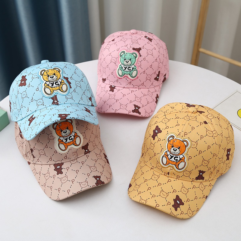 3-8 tahun Topi Baseball Anak Import Model P Bear Puzzle