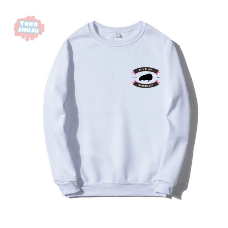 Sweater Jin Run Bts 2023 Logo Kecil