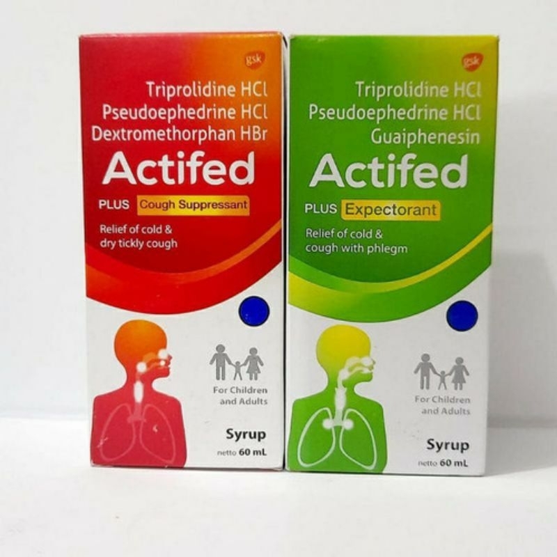 ACTIFED HIJAU ACTIFED MERAH 60 ml BATUK BERDAHAK BATUK KERING