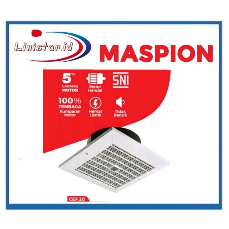 MASPION CEF 20 EXHAUST FAN 8INCH/Kipas Eksos Plafon MASPION CEF 20 8"/8 INC