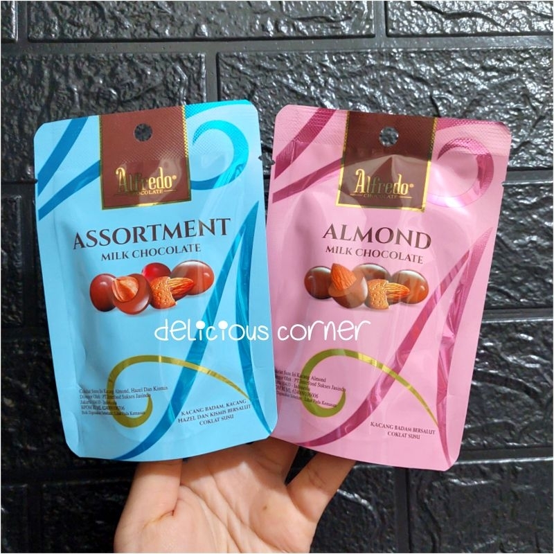 

Alfredo Doyle Pack Chocolate 30g Biru Pink minipouch halal coklat