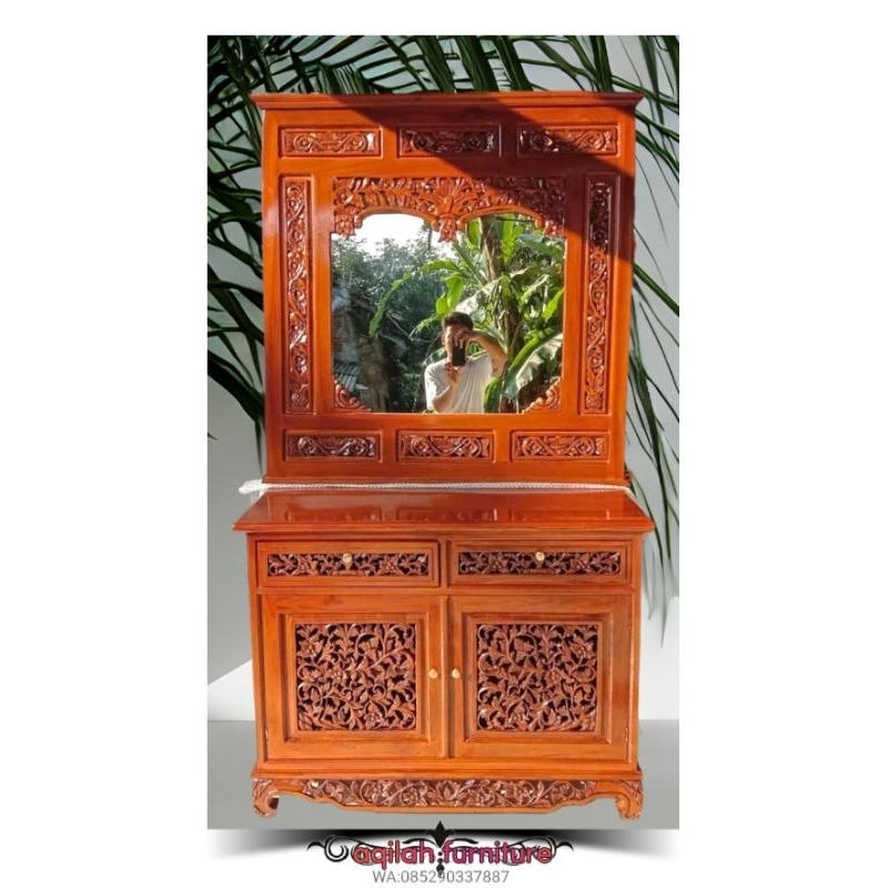 MEJA CERMIN BUFET HIAS BIFET UKIRAN JEPARA