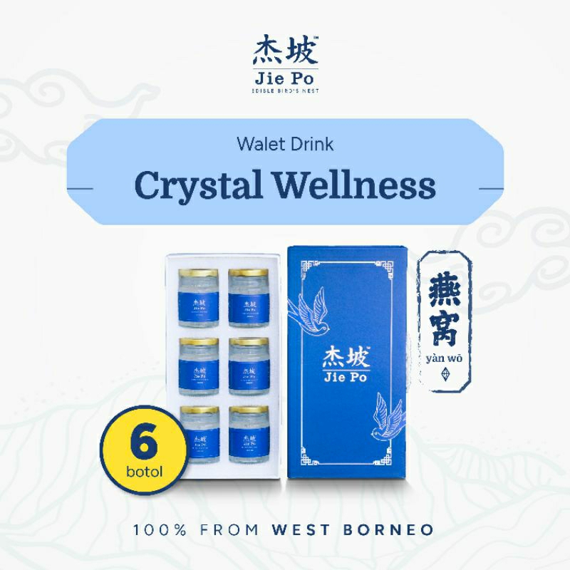 

Jiepo Minuman Sarang Burung Walet Crystal Wellness 6 pcs Edible Bird Nest