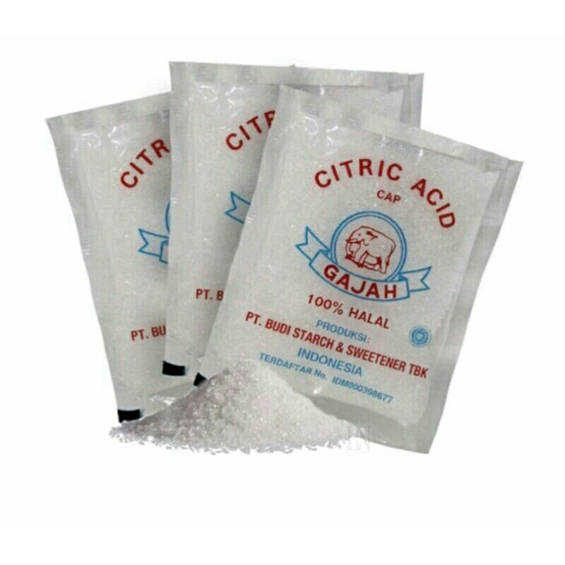 

Citrun - Citrid Acid Cap Gajah - Asam Sitrat 1 Sachet 50 Gr- Pemutih