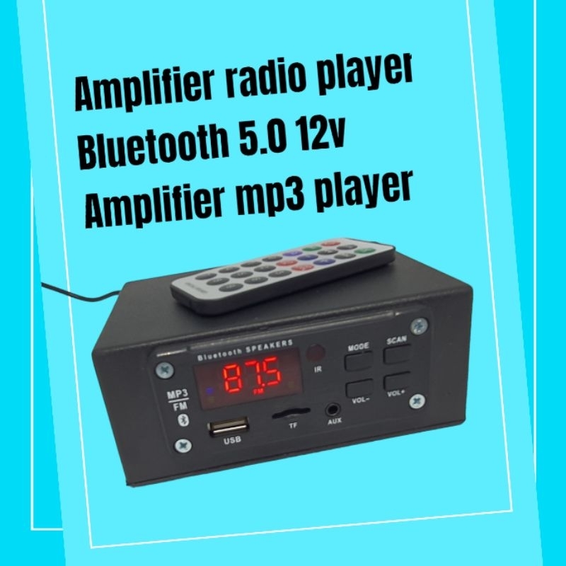 AEBDG POWER AMPLIFIER MINI 12V MP3 Bluetooth USB RADIO FM MMC AUX dengan amplifier rakitan 12 volt s