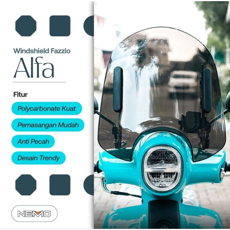 Winshiel Fazzio Tameng Angin depan Type Alfa Produk Nemo original