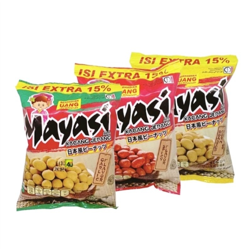 

Kacang Jepang Mayasi snack renyah 23gr + 3,5gr