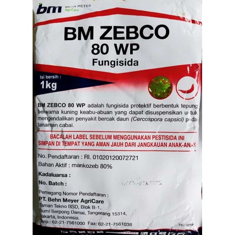 BM ZEBCO 80 WP Fungisida Protektif 1 Kg