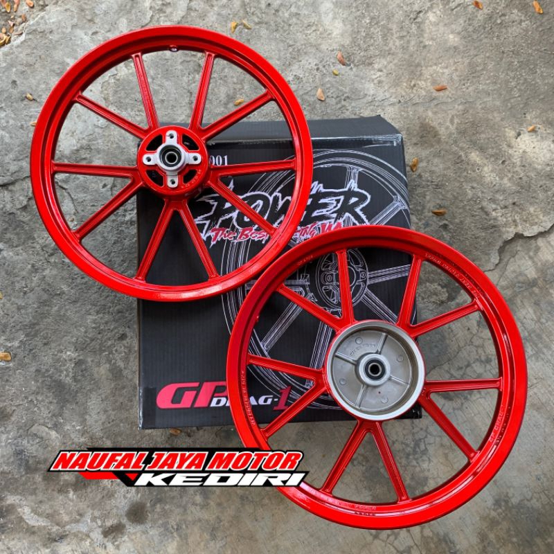 VELG RACING POWER GP DRAG 1 WHELL YAMAHA JUPITERZ F1ZR RX KING CB TIGER MERAH CANDY