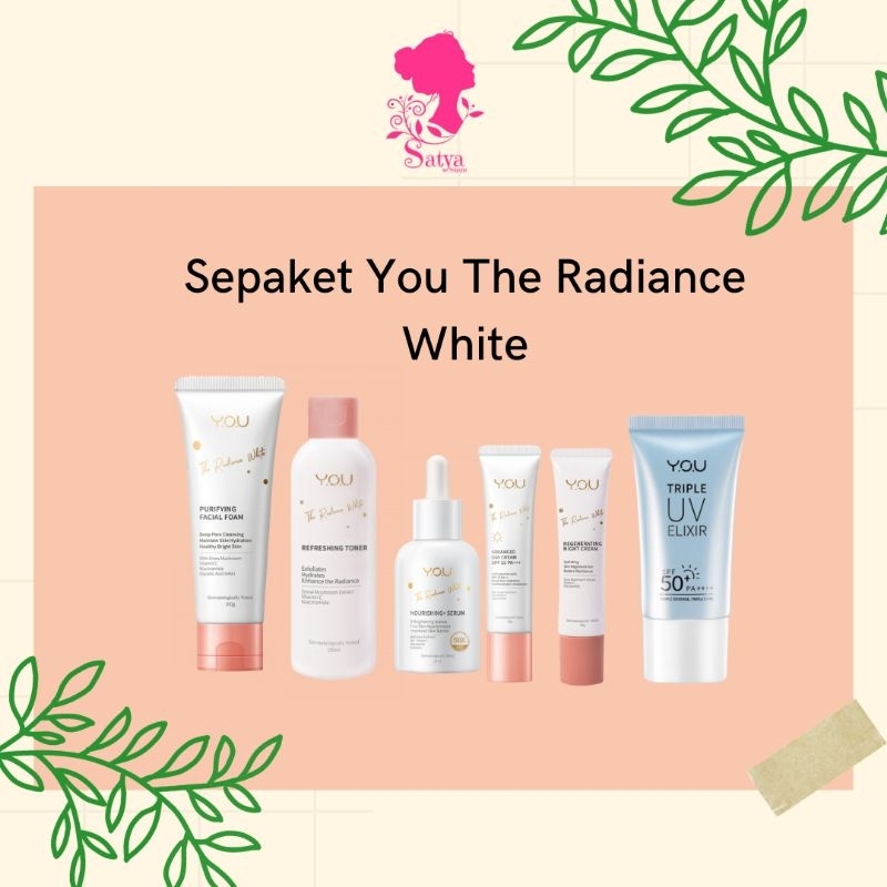 [ FREE GIFT ] Sepaket You The Radiance White Series | Paket skincare Y.O.U untuk kulit kusam, cerah 