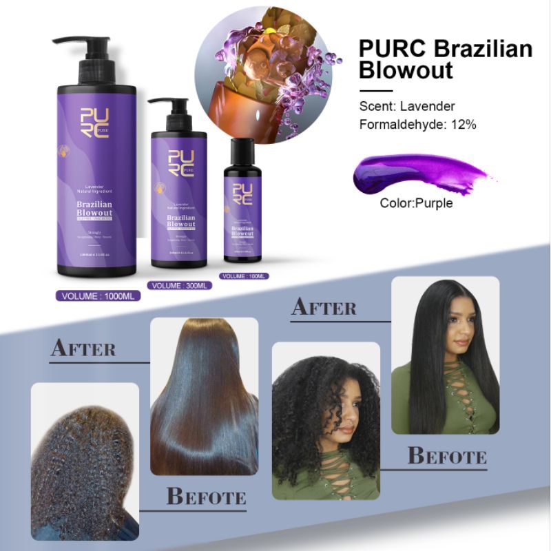 Purc Lavender  treatment brazilian pelurus rambut Smooting pure kratin original promo COD
