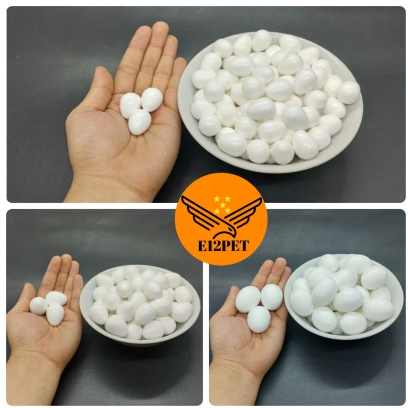 Dummy Egg Bird 2gr import italy Telor Palsu Padat Berat Anti Pecah Telur Burung