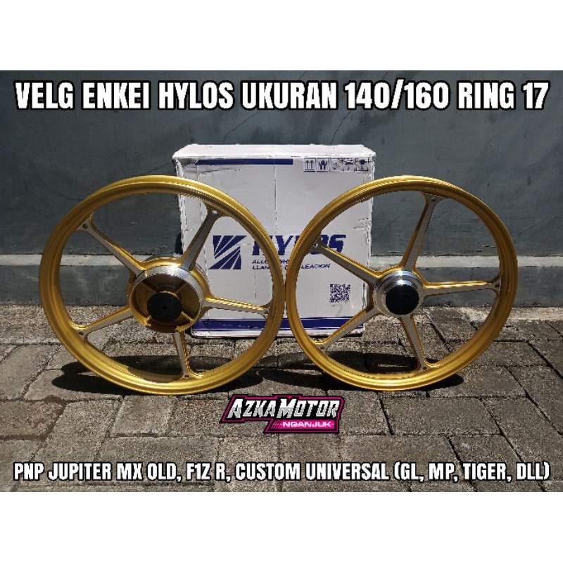 Velg Enkei forged CNC type FG505 HYLOS ukuran 140/160 ring 17 warna Emas/Gold