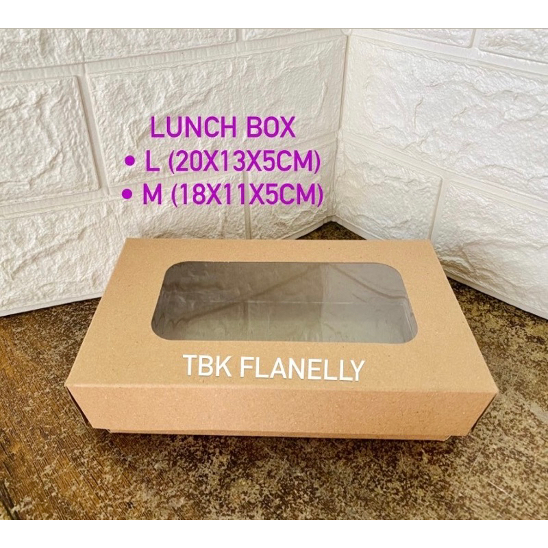 Lunch box/kertas nasi brown paper (1pack 10pc)