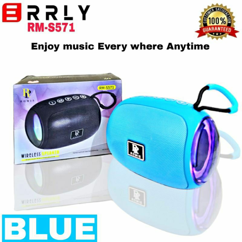 Speaker Bluetooh ERRLY RM-S571 Portable Wireless HIFI S571 Light RGB