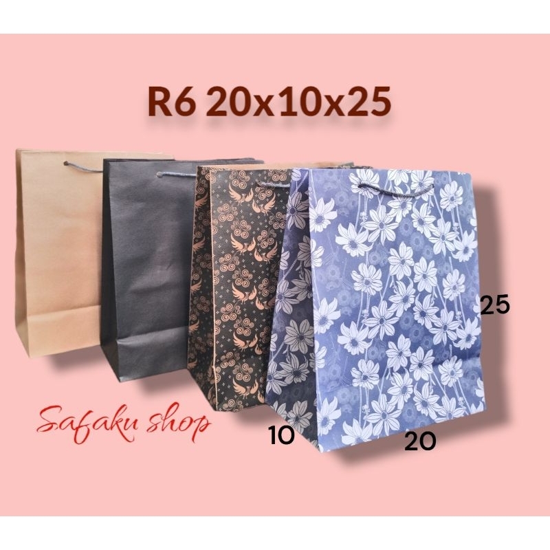 

PAPERBAG ukuran R6 20x10x25 Murah Kokoh Berkualitas paper bag tas kertas hajatan, souvenir