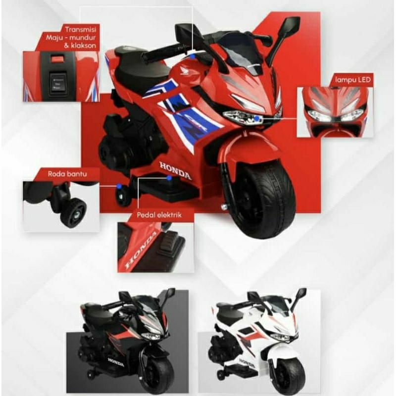 Mainan Motor Aki Anak Pmb K615c CBR mini,Pmb K612C- Honda PCX Mini ,Scoopy Mini Pmb K611c (Official 