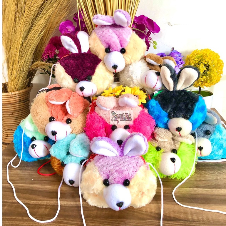 Paket Tas Koin Mini Kepala Kelinci Dan Beruang Paket Murah Paket Usaha Tas Koin 14pcs
