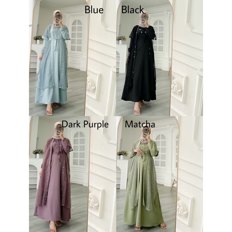 AMERA PART 3 MAXI / BRISIA (Cek Caption) Gamis brukat outer+inner