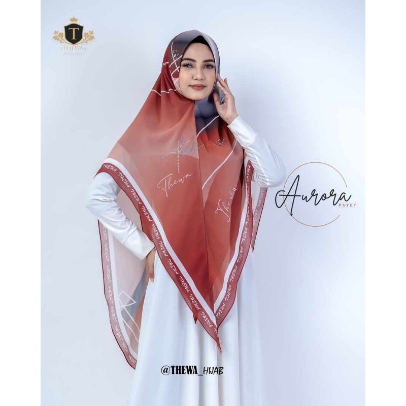 Jilbab printing / khimar printing Aurora payet / hijab motif / Thewa hijab