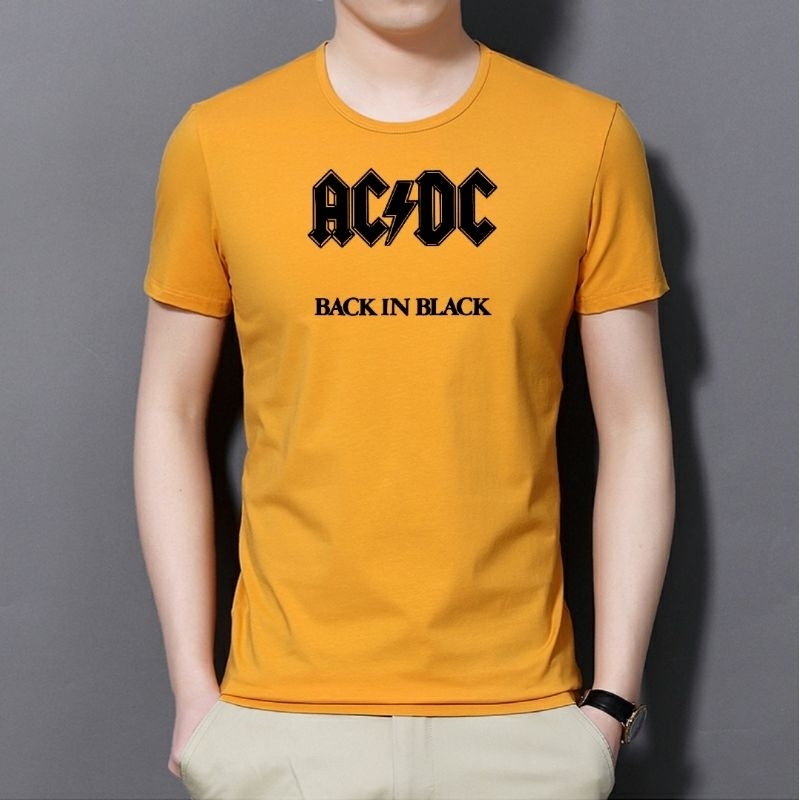 kaos ACDC Pria Lengan Pendek Baju Oblong Lelaki Cod