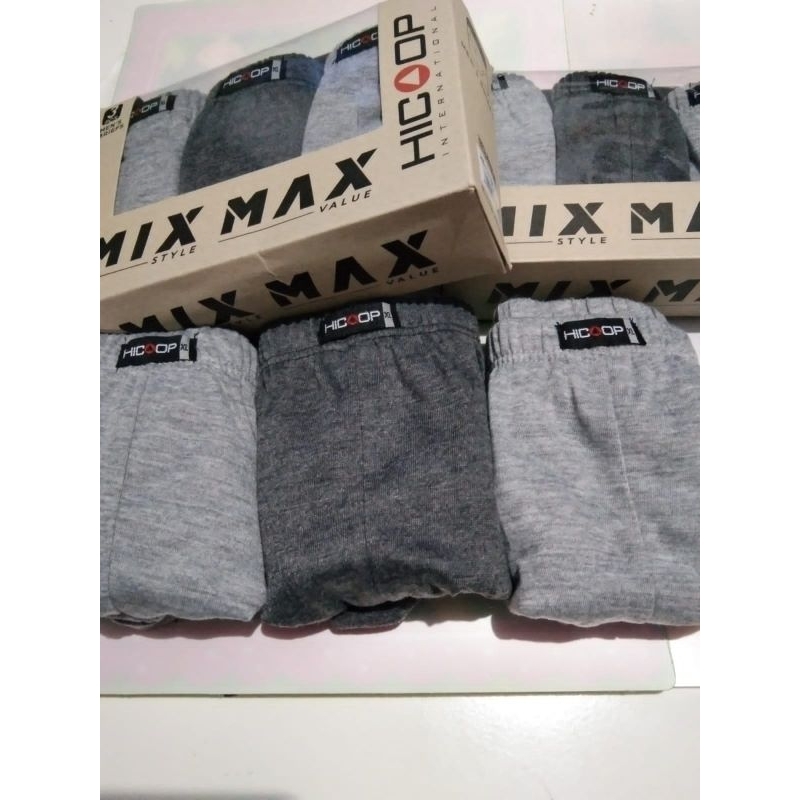 celana dalam pria hicoop isi 3pcs warna sesuai foto size m l xl