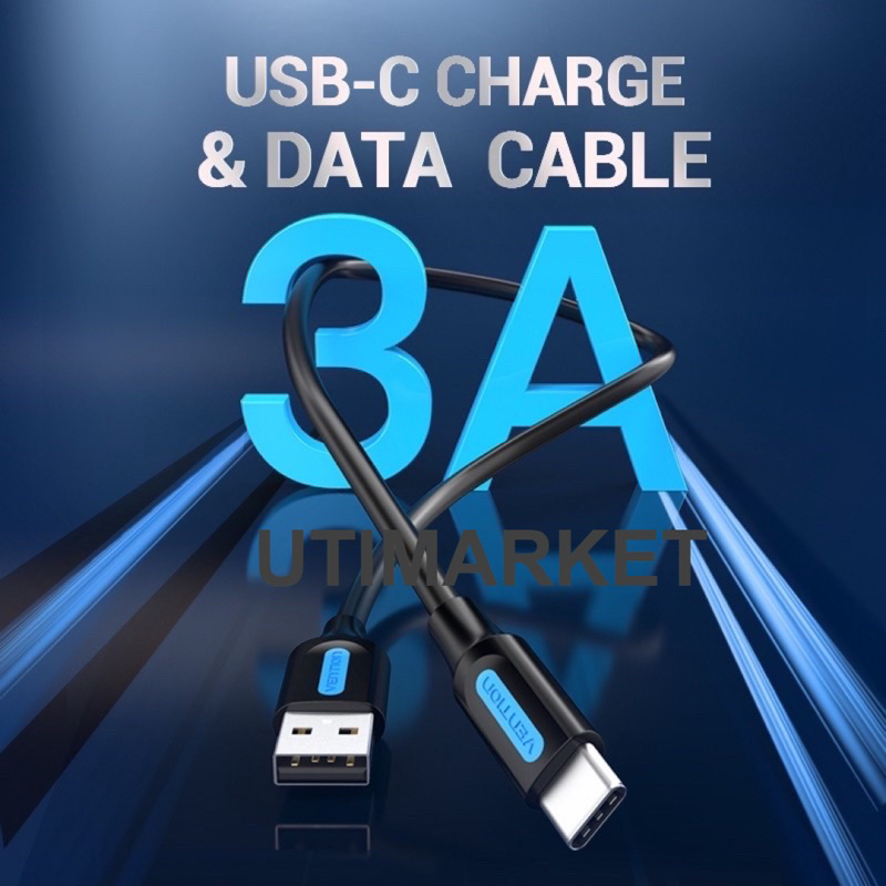 kabel data usb type c 3A fast charging vention