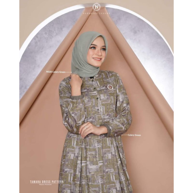 Tamara motif ❣️nadhera luxury ❣️rayon premium ❣️MIDI dress❣️ blouse tunik❣️dress panjang