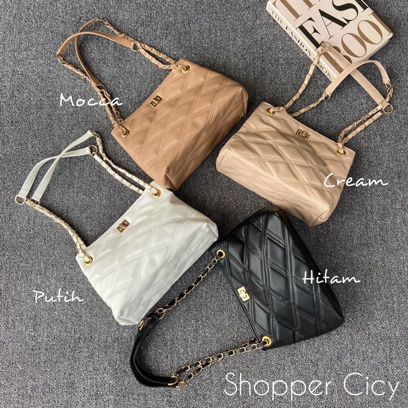 TAS WANITA SHOPPER CICY PREMIUM TERMURAH SIAP KIRIM