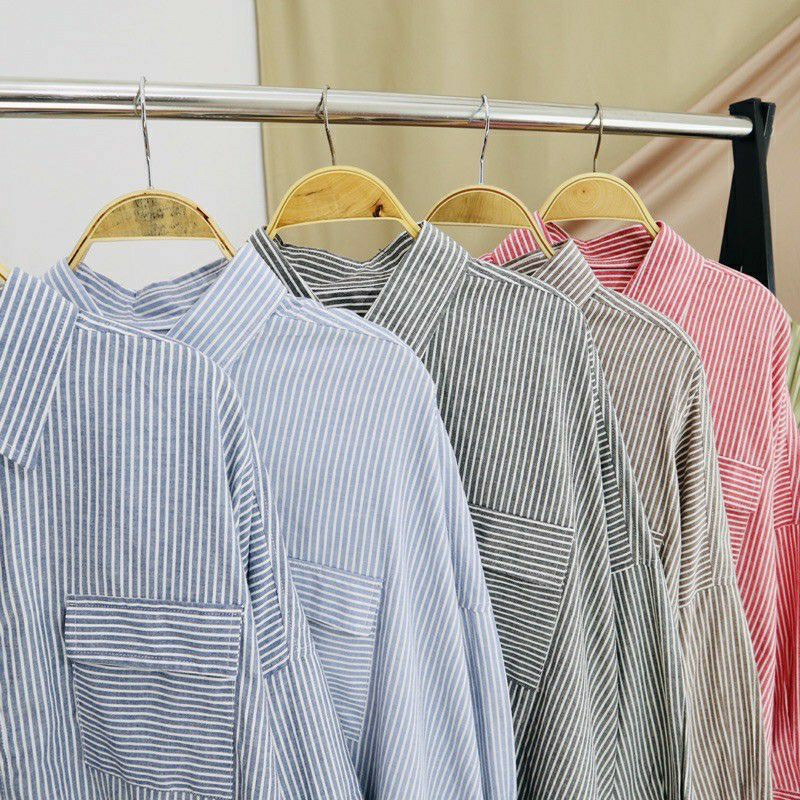 KEMEJA POCKET SALUR WANITA-KEMEJA OVERSIZE-KEMEJA KATUN- KEMEJA KEKINIAN-KEMEJA KANTOR- BLUS WANITA 