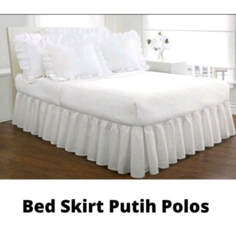 Bed Skirt Polos Putih || Promo Bed Skirt Polos Putih