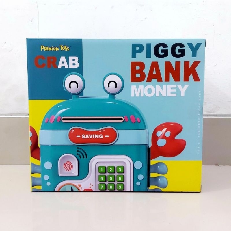 Mainan Crab Piggy Bank Edukasi - Celengan Kepiting Anak Laki Perempuan Edukatif