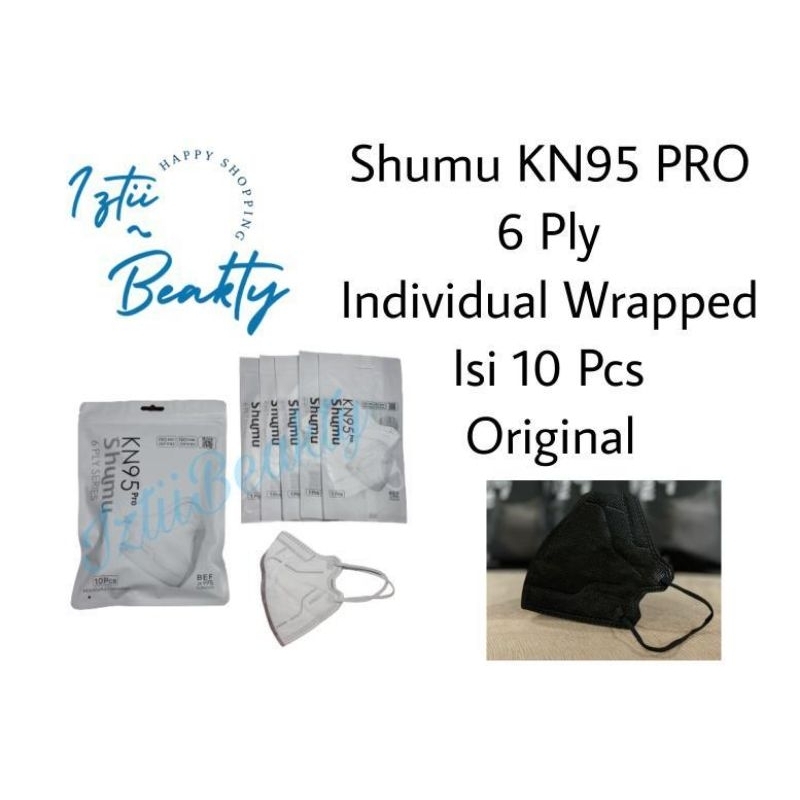 [SHUMU KN95 PRO] Masker Shumu KN95 PRO 6 Ply izin AKD Kemenkes isi 10 Pcs