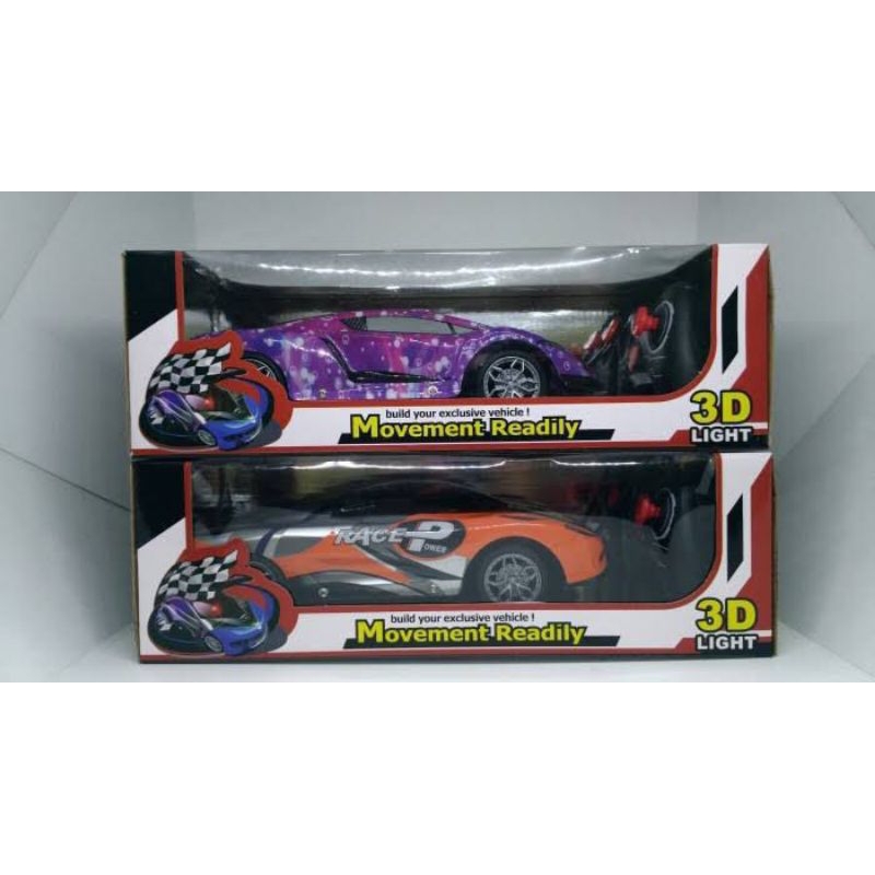 Mainan RC sportcar 3d light mainan-mobil remote-control MOVEMENT READILY 374-2L