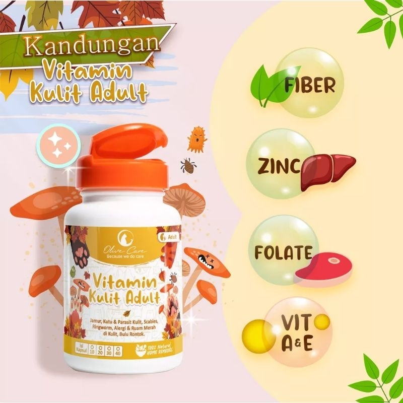 OLIVE CARE VITAMIN KUCING KULIT ADULT 10 KAPSUL