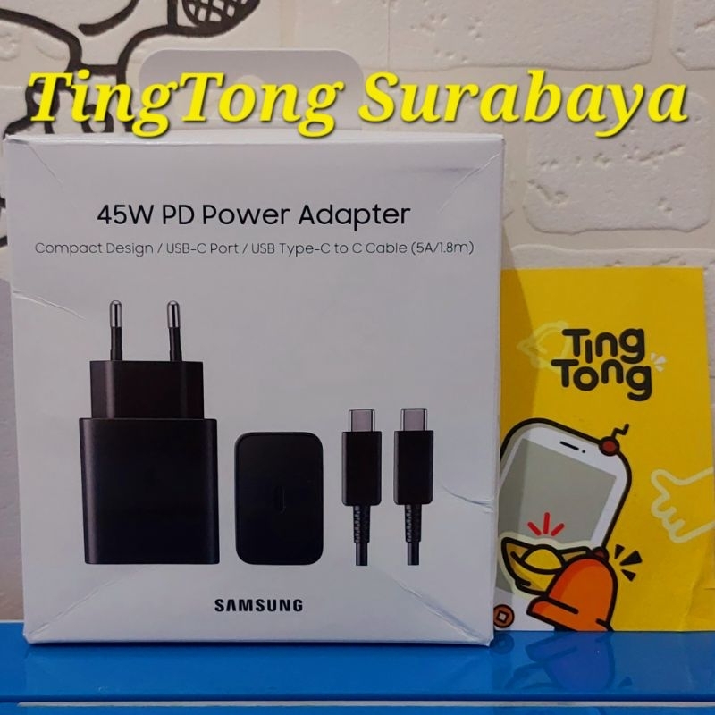Samsung Power Adapter PD 25W 35W 45W with Type C to C Cable Original Resmi Sein