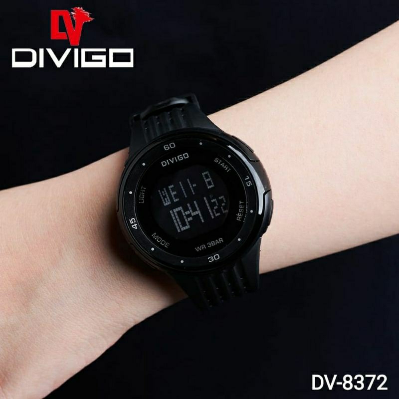 Jam Tangan Divigo 8372 Kasial Digital Terlaris Pria Wanita Bulat Fashion