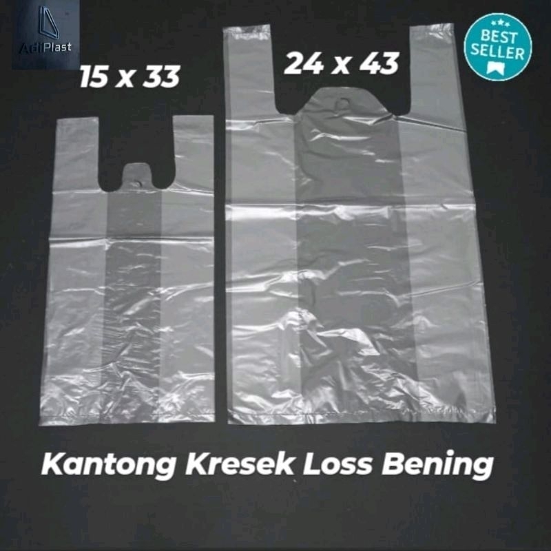 1karung Isi 50 Ikat Kantong Plastik Kiloan / kresek Bening Transparant  MURAH Grosir