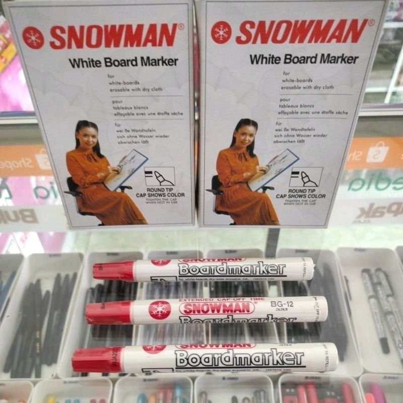 

Spidol SNOWMAN BOARDMARKER warna MERAH